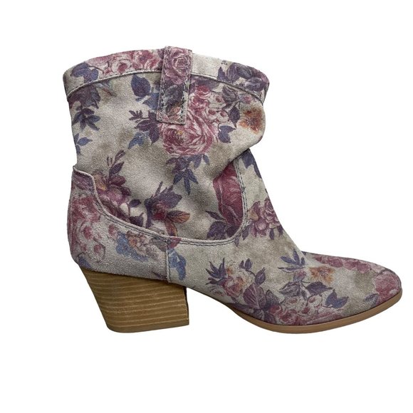 Mojo Moxy 8.5 floral suede Western boots - Picture 5 of 9